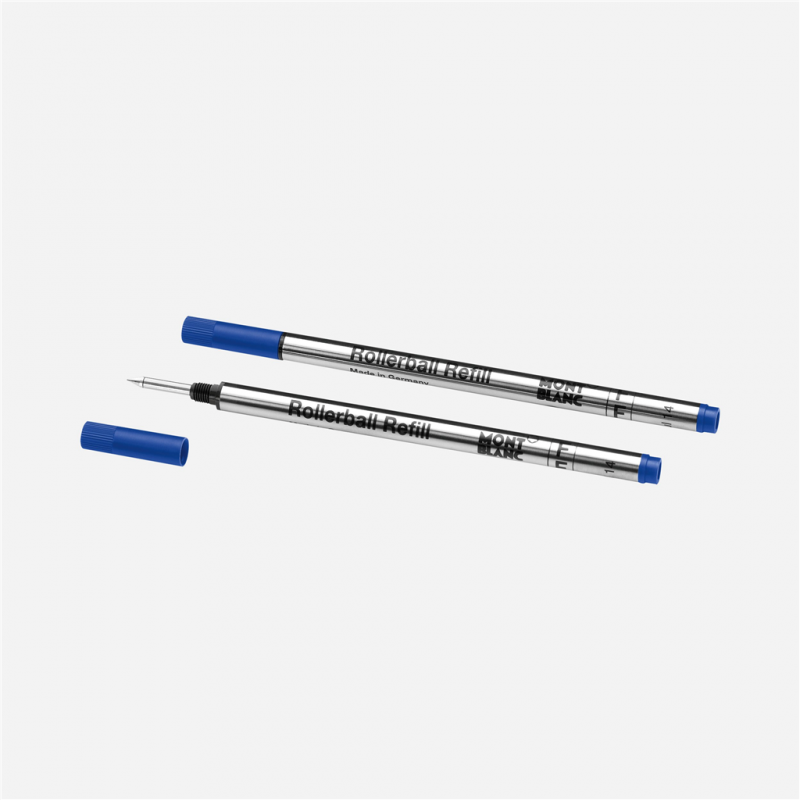 montblanc - 2 recharges pour rollerball (f), royal blue