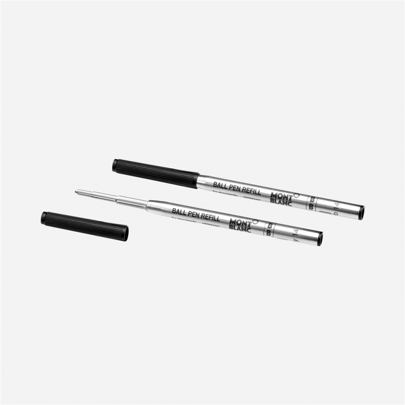 montblanc - 2 recharges pour stylo bille (l) mystery black