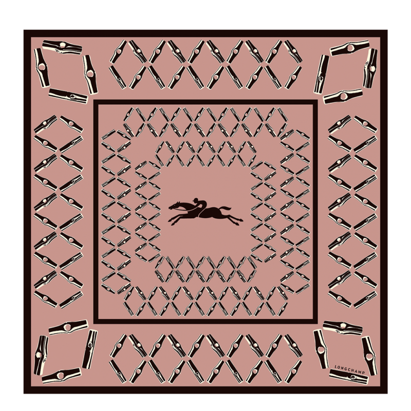 longchamp - carré de soie 70x70 cm