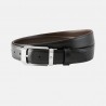 montblanc - ceinture réversible de 30 mm en cuir noir/marron