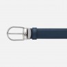 montblanc - ceinture réversible à boucle fer à cheval de 30 mm en cuir noir/bleu