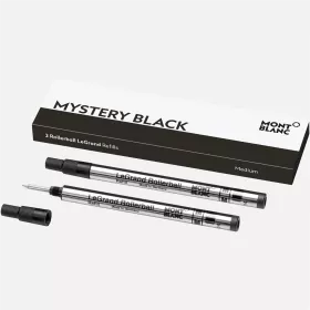montblanc - 2 recharges pour rollerball legrand (m) mystery black
