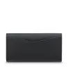 lancel - portefeuille slim rabat neo enveloppe cuir graine et lisse