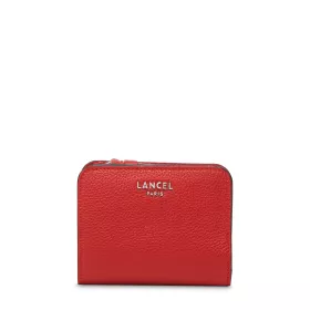 lancel - portefeuille compact medium zippé lettrines graine