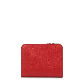 lancel - portefeuille compact medium zippé lettrines graine