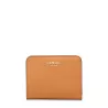 lancel - portefeuille compact medium zippé lettrines graine