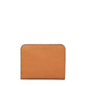 lancel - portefeuille compact medium zippé lettrines graine