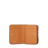 lancel - portefeuille compact medium zippé lettrines graine
