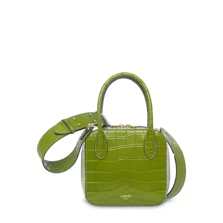 lancel - sac rabat alice facon croco brillant