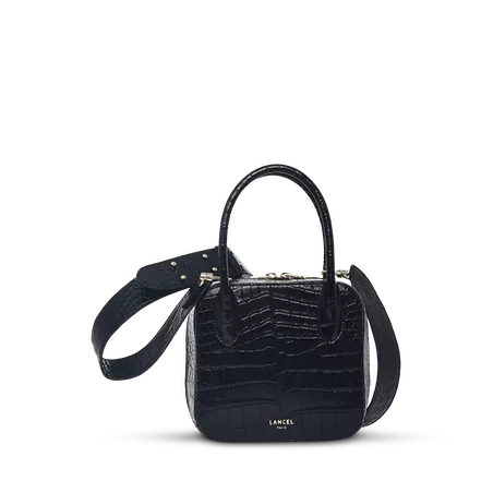 lancel - sac rabat alice facon croco brillant