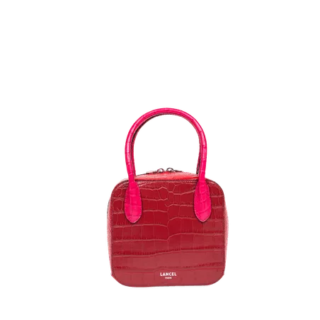 lancel - sac rabat alice facon croco brillant