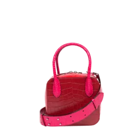 lancel - sac rabat alice facon croco brillant