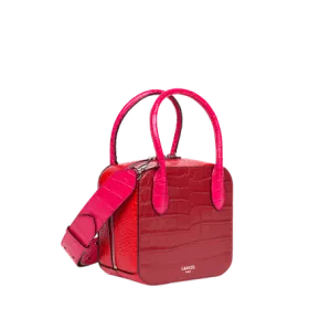 lancel - sac rabat alice facon croco brillant