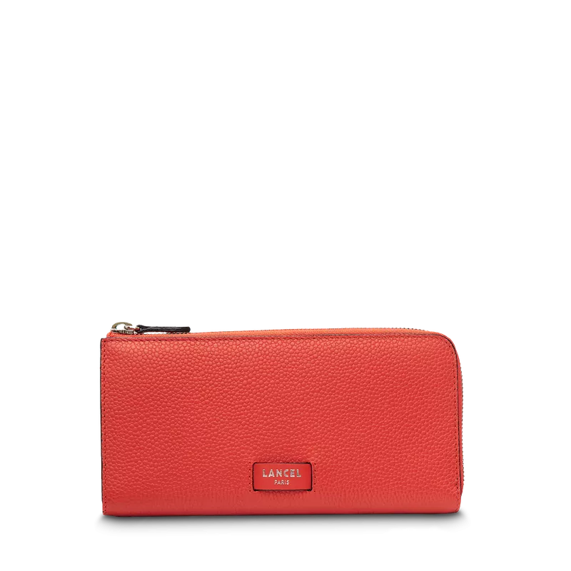 lancel - portefeuille slim zippé l ninon de lancel lancel - portefeuille slim zippé l ninon de lancel