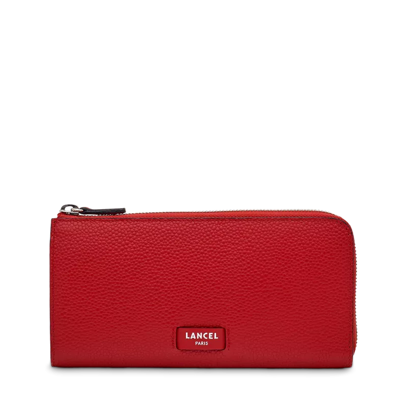 lancel - portefeuille slim zippé l ninon de lancel lancel - portefeuille slim zippé l ninon de lancel