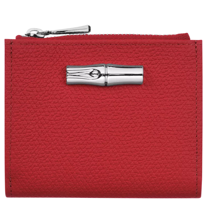 longchamp - portefeuille compact roseau longchamp - portefeuille compact roseau