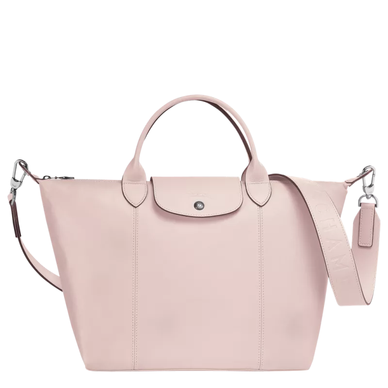 longchamp - sac porté main le pliage cuir longchamp - sac porté main le pliage cuir