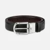 Ceinture réversible à boucle fer à cheval de 30 mm en cuir noir/marron Montblanc
