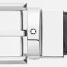 Ceinture réversible à boucle fer à cheval de 30 mm en cuir noir/marron Montblanc