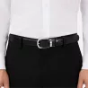 Ceinture réversible à boucle fer à cheval de 30 mm en cuir noir/marron Montblanc