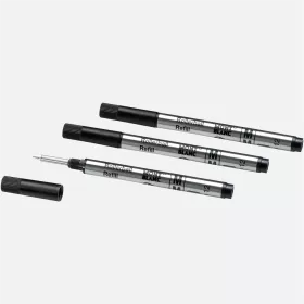 montblanc - recharges pour rollerball petit modèle mystery black (m) x3