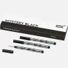 montblanc - recharges pour rollerball petit modèle mystery black (m) x3
