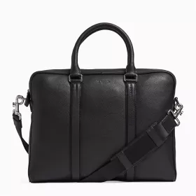 Porte Documents Slim 14" Charles En Cuir Grainé De Le Tanneur