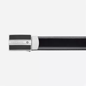montblanc - ceinture réversible de 30 mm en cuir noir/marron