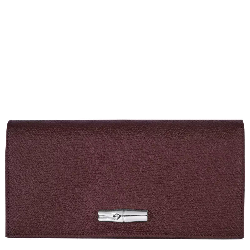 longchamp - portefeuille long à rabat roseau longchamp - portefeuille long à rabat roseau