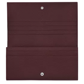 longchamp - portefeuille long à rabat roseau