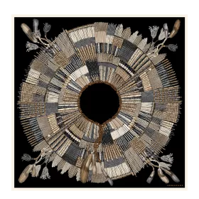 longchamp - carré de soie 90x90 cm