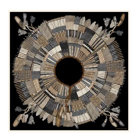 longchamp - carré de soie 90x90 cm