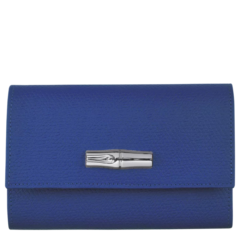 longchamp - portefeuille compact roseau longchamp - portefeuille compact roseau