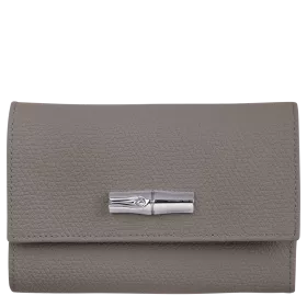 longchamp - portefeuille compact roseau