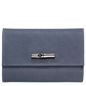 longchamp - portefeuille compact roseau