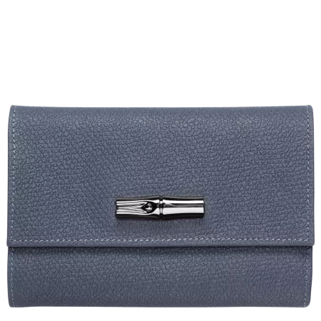 longchamp - portefeuille compact roseau