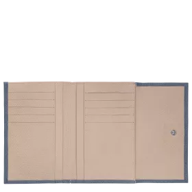 longchamp - portefeuille compact roseau