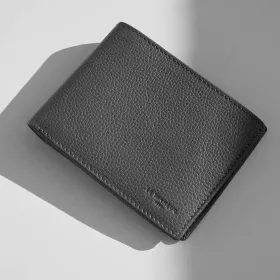 Portefeuille Horizontal Zippé 2 Volets Charles En Cuir Grainé De Le Tanneur