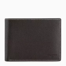 Portefeuille Horizontal Zippé 2 Volets Charles En Cuir Grainé De Le Tanneur