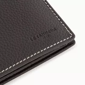 Portefeuille Horizontal Zippé 2 Volets Charles En Cuir Grainé De Le Tanneur