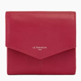 le tanneur - petit portefeuille zippé charlotte en cuir lisse