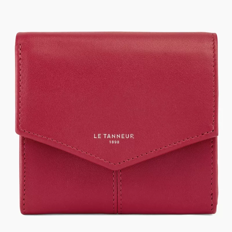 le tanneur - petit portefeuille zippé charlotte en cuir lisse le tanneur - petit portefeuille zippé charlotte en cuir lisse