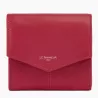le tanneur - petit portefeuille zippé charlotte en cuir lisse