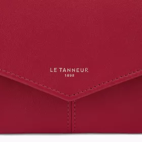le tanneur - petit portefeuille zippé charlotte en cuir lisse
