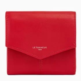 le tanneur - petit portefeuille zippé charlotte en cuir lisse
