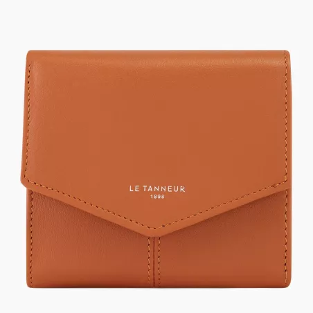 le tanneur - petit portefeuille zippé charlotte en cuir lisse