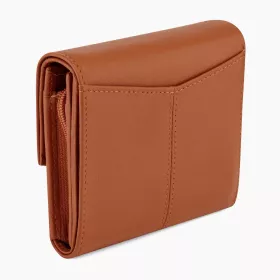 le tanneur - petit portefeuille zippé charlotte en cuir lisse