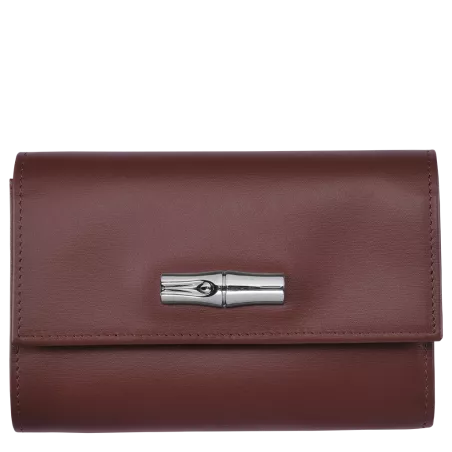 longchamp - portefeuille compact roseau box