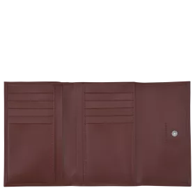 longchamp - portefeuille compact roseau box