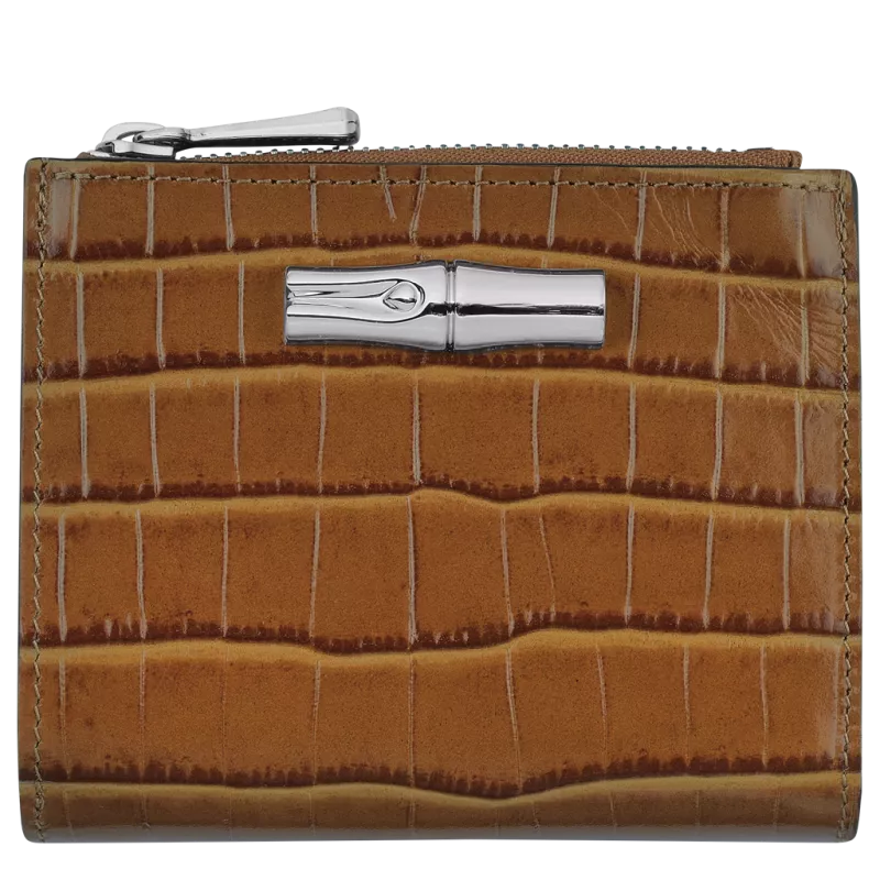 longchamp - portefeuille compact roseau longchamp - portefeuille compact roseau